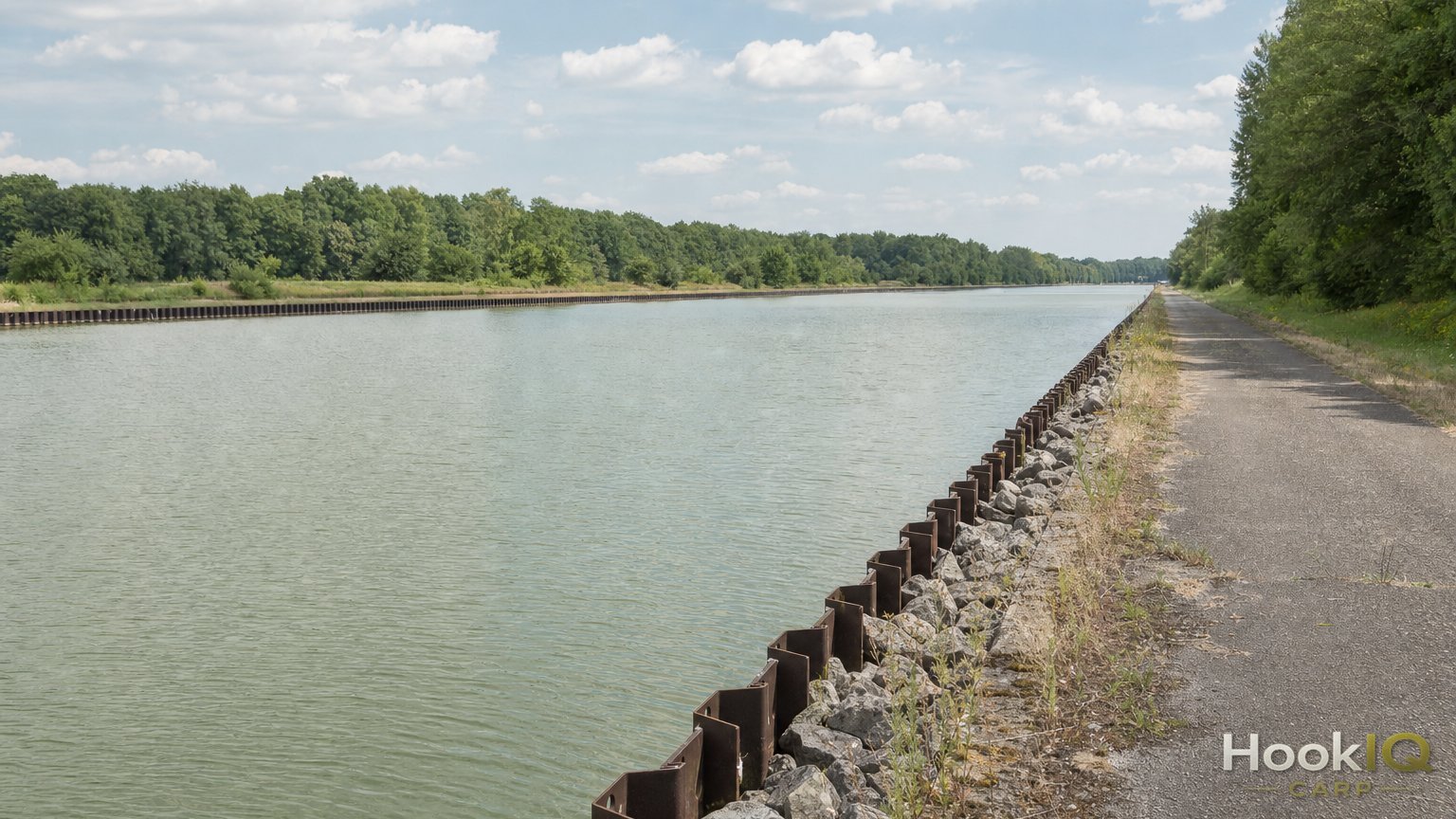 Karpfen im Schifffahrtskanal: Spundwände, Wendebecken und Liegeplätze